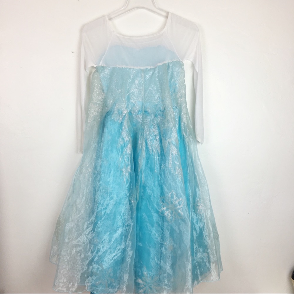 Disney Frozen Elsa Costume Dress Size 9/10 - Picture 4 of 8
